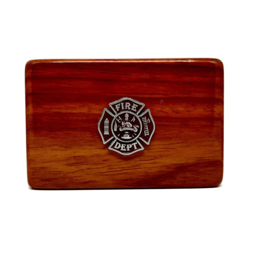 Fireman's Cross Business Card Box – Red Metallic