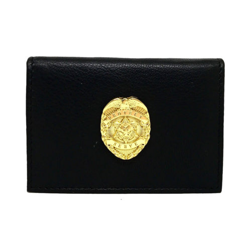 Law Enforcement Business Card Case - Gold